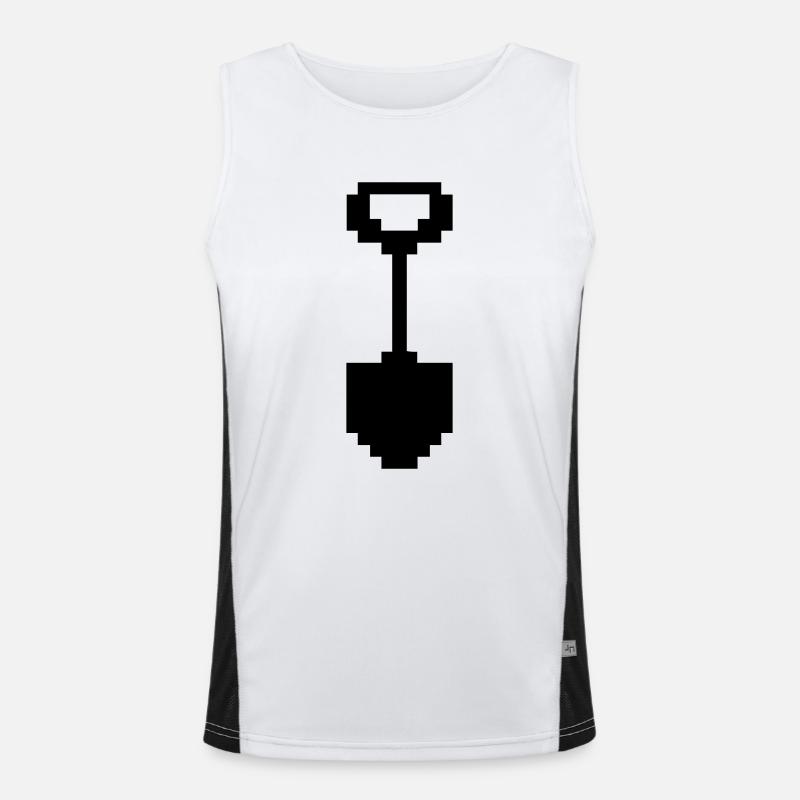 Shovel Pixel Men's Functional Contrast Tank Top 