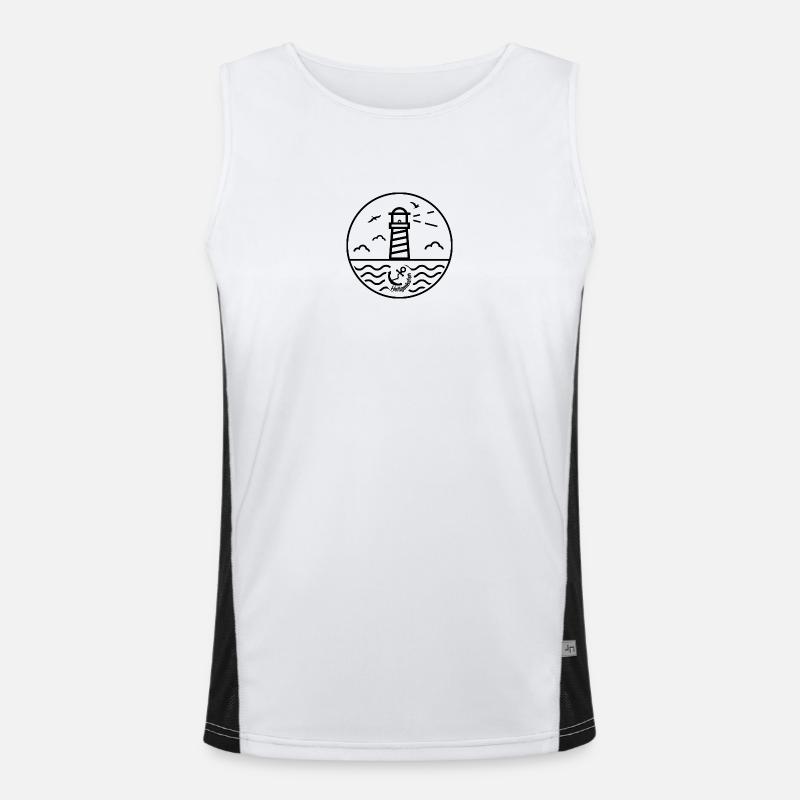 Lighthouse -Heiligenhafen- Men's Functional Contrast Tank Top 
