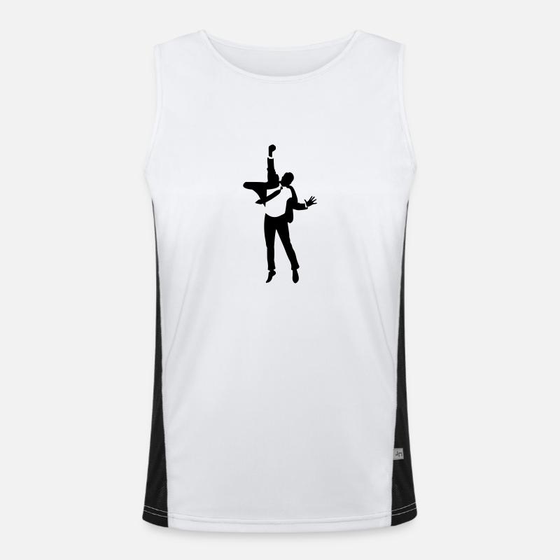 A jumping Manager Men's Functional Contrast Tank Top 