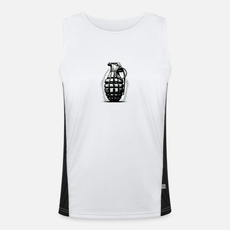 Explosive Charge: Hand Grenade Men's Functional Contrast Tank Top 