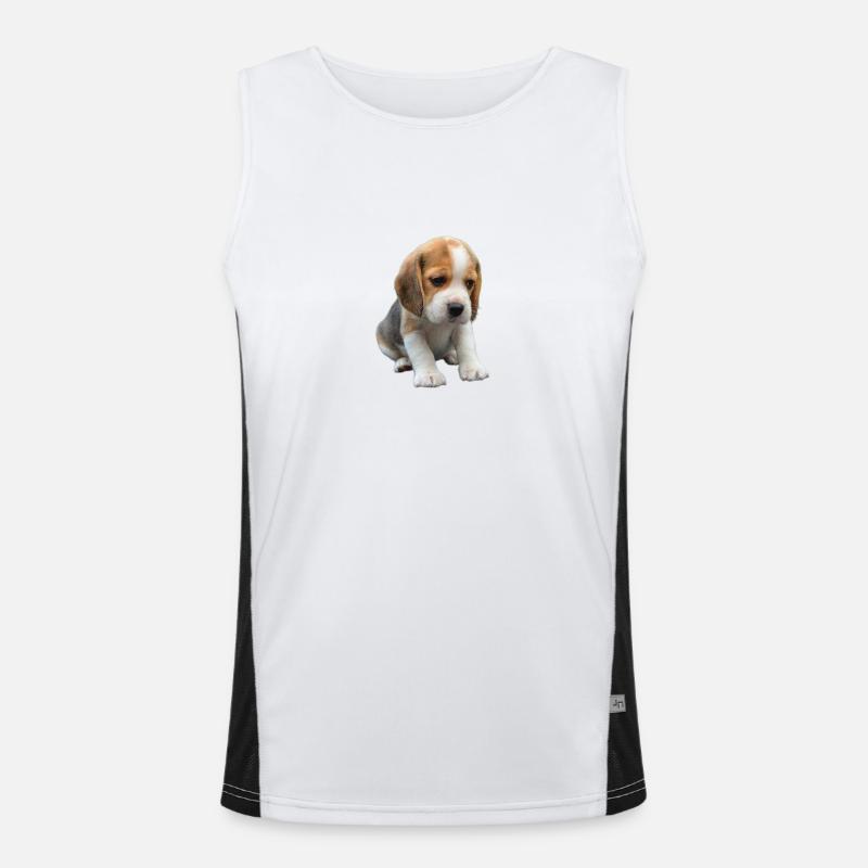 Beagle Funktionelles Kontrast-Tank Top für Männer 