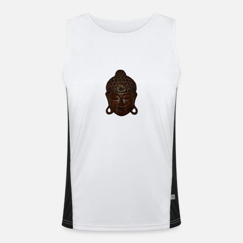 Buddha Funktionelles Kontrast-Tank Top für Männer 