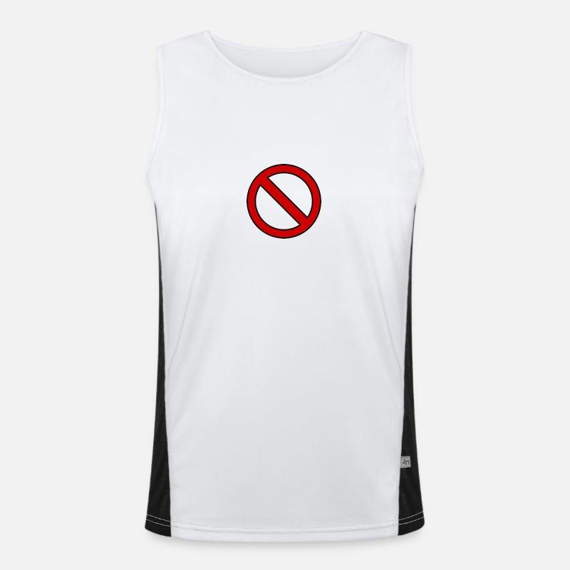 Idée de cadeau d'enseigne interdite Débardeur respirant contrasté Homme 