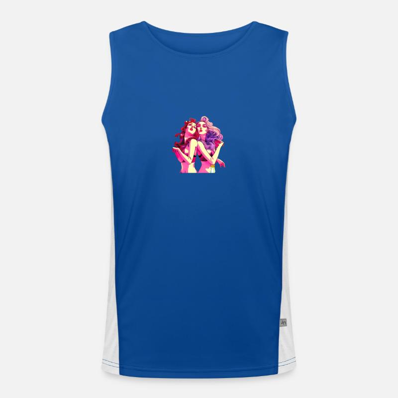 Double Frendship in a Dreamworls Funktionelles Kontrast-Tank Top für Männer 