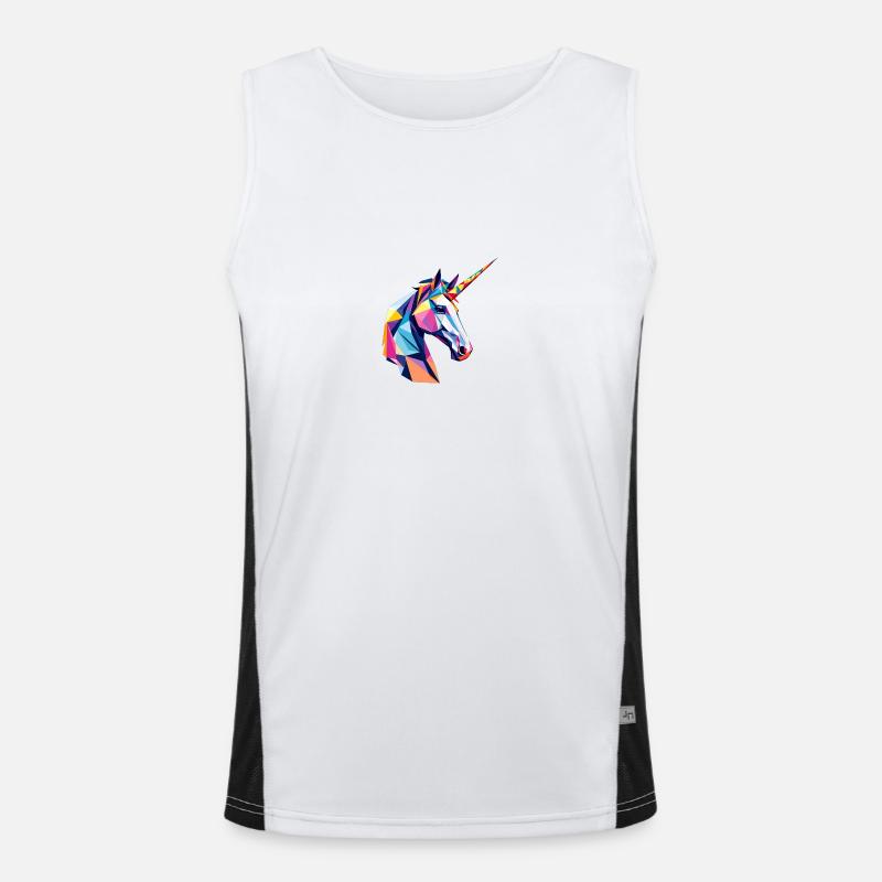 Einhorn Funktionelles Kontrast-Tank Top für Männer 