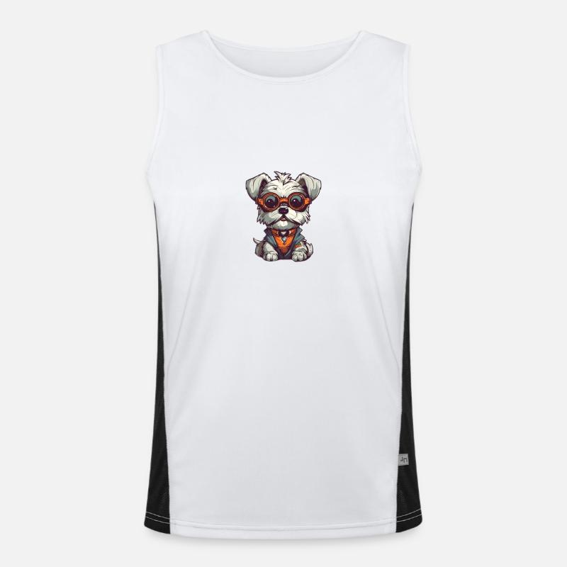 dog lover Funktionelles Kontrast-Tank Top für Männer 