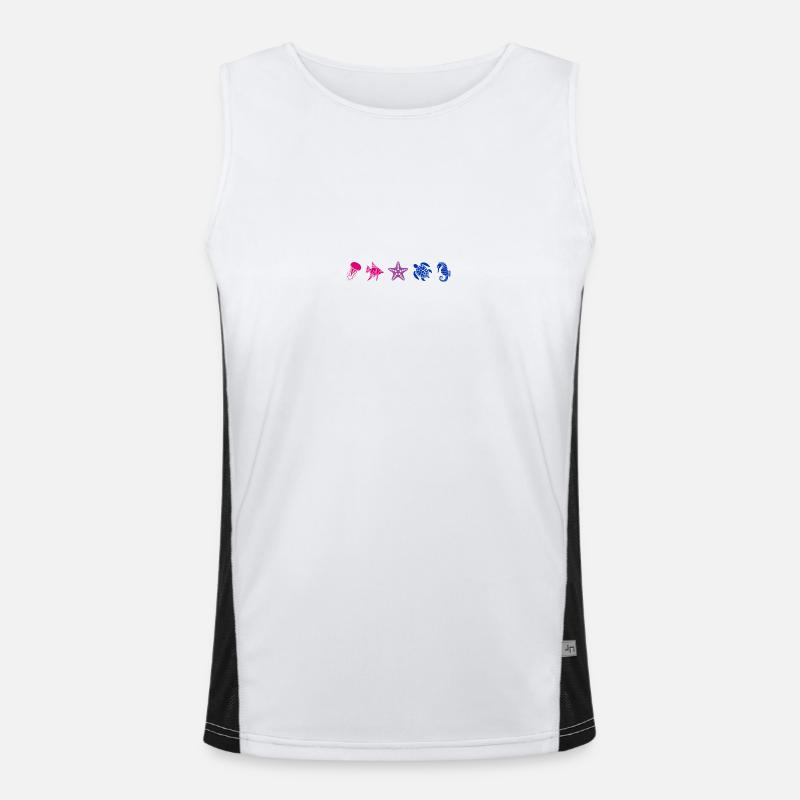 Subtil Pride Sea Creatures Beach Plage Été Débardeur respirant contrasté Homme 