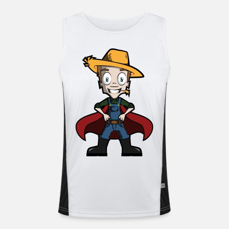 Laughing farmer Men's Functional Contrast Tank Top 