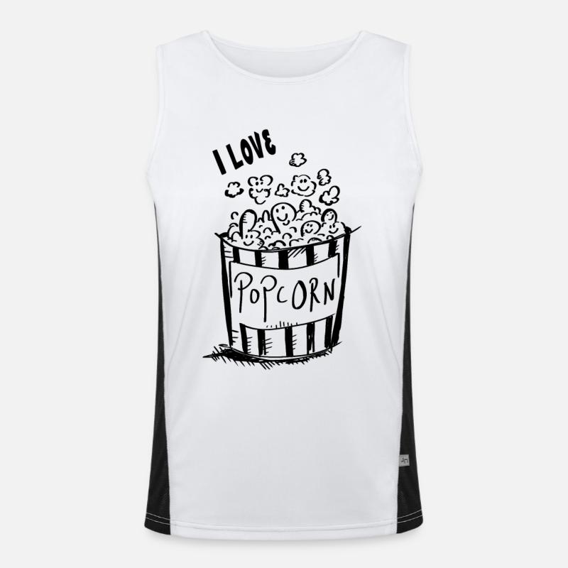 J'adore pop-corn - I love pop-corn Débardeur respirant contrasté Homme 