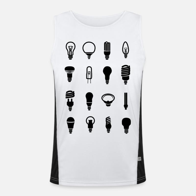 Light bulb Men's Functional Contrast Tank Top 