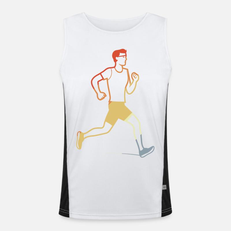 Retro Jogger Sketch Men's Functional Contrast Tank Top 