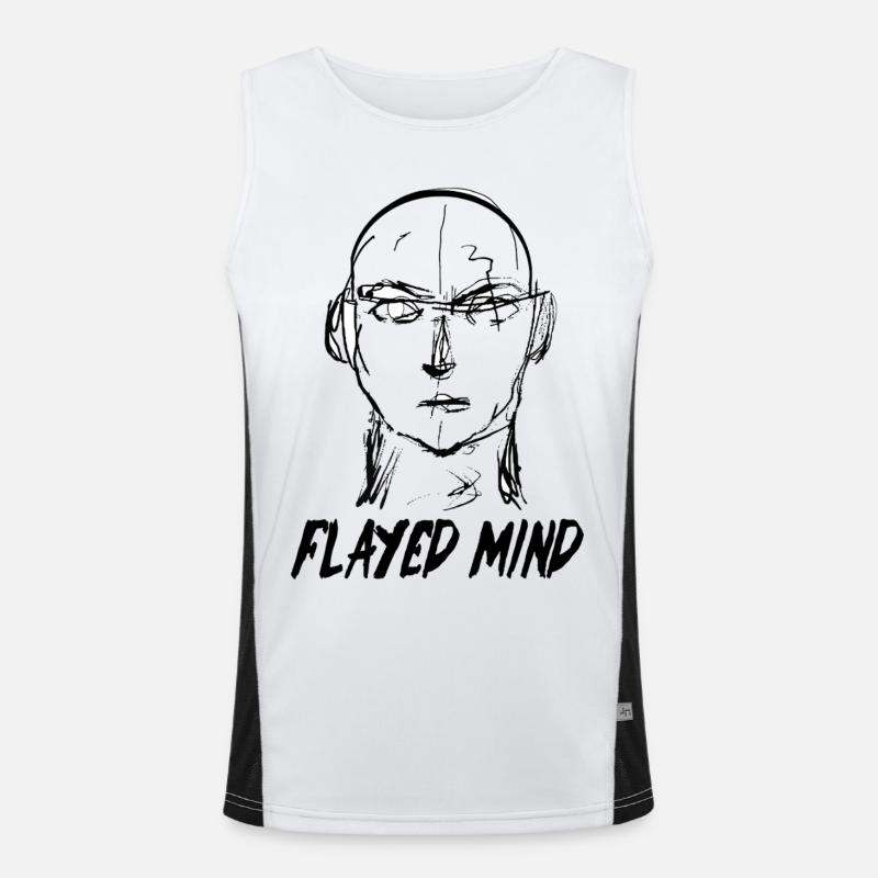 Flayed Mind schwarz Funktionelles Kontrast-Tank Top für Männer 