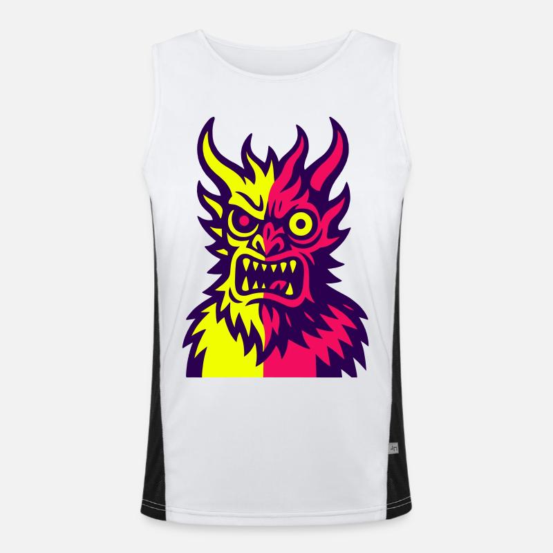 Pop Art Devil's Monster Men's Functional Contrast Tank Top 