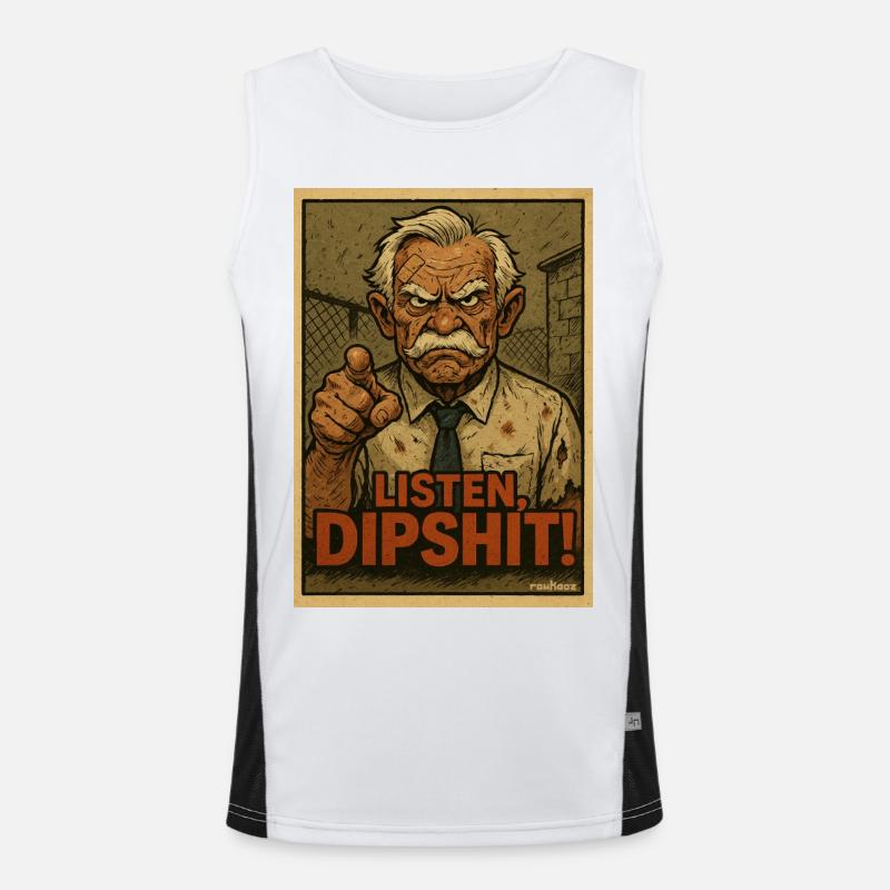 Lists, dipshit! cool grandpa Men's Functional Contrast Tank Top 