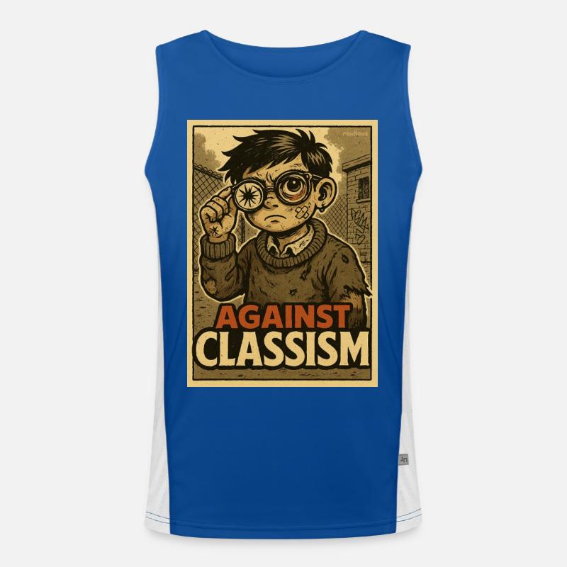 Gegen Klassismus schlauer Junge Rebellion Funktionelles Kontrast-Tank Top für Männer 