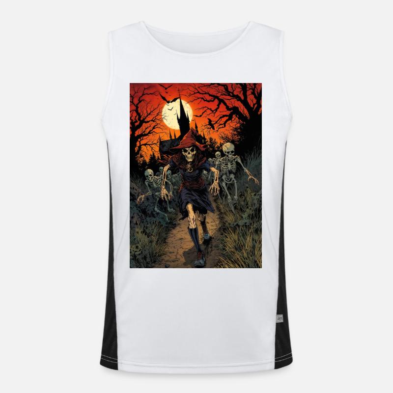 Grim Wanderer in Haunted Dusk Men's Functional Contrast Tank Top 