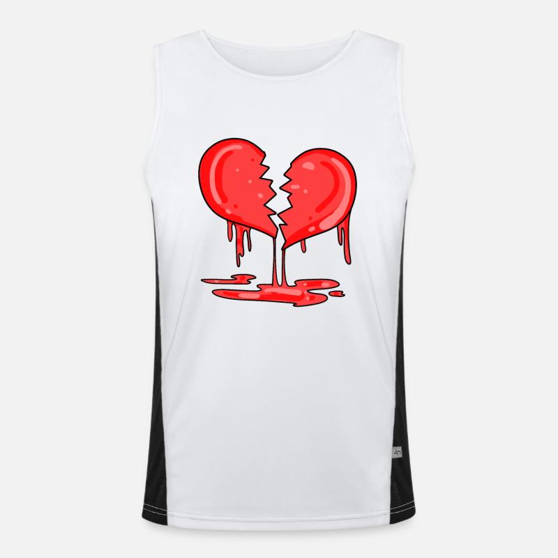 Broken heart Men's Functional Contrast Tank Top 