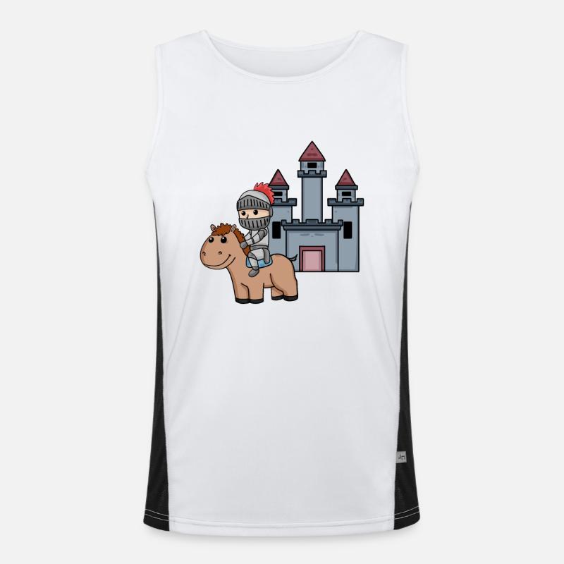 Medieval Knight Castle Warrior Men's Functional Contrast Tank Top 