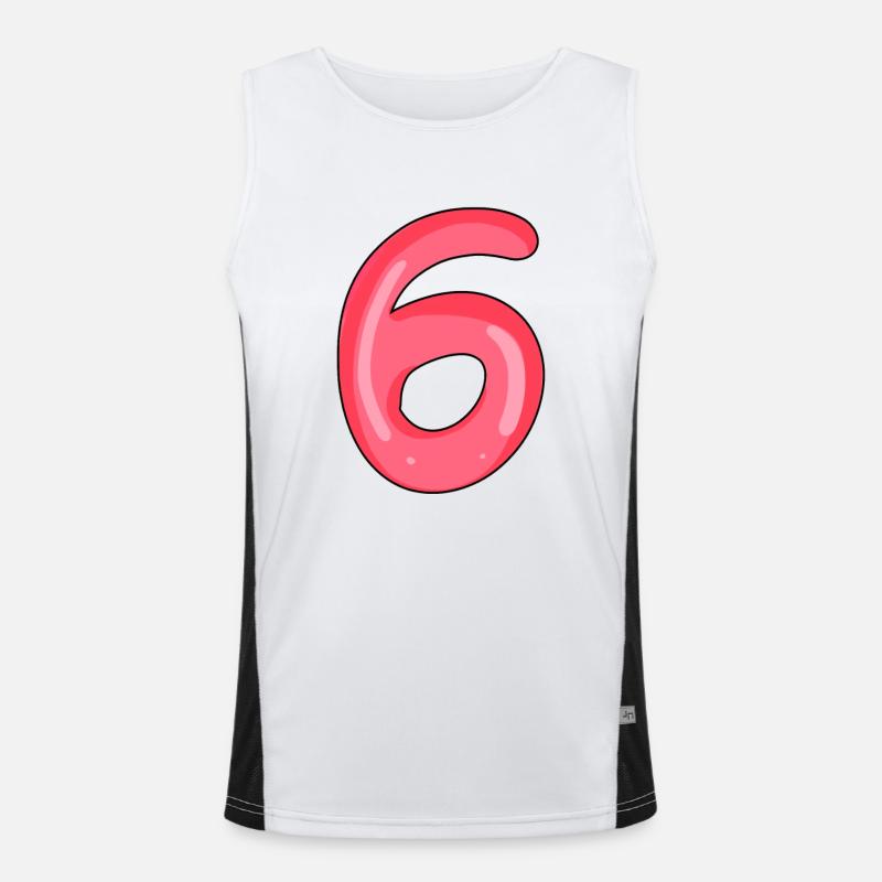 6. Geburtstag Funktionelles Kontrast-Tank Top für Männer 