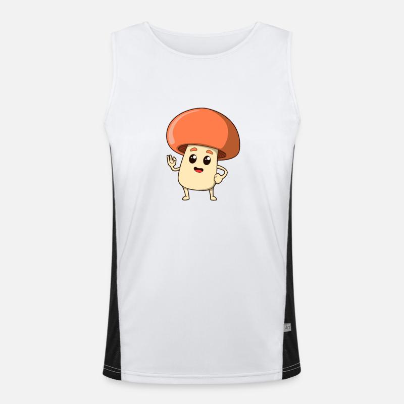 Comic Pilz Funktionelles Kontrast-Tank Top für Männer 