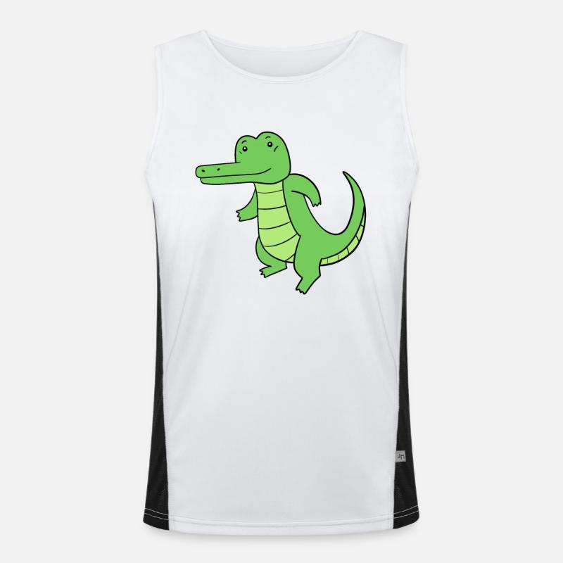 Krokodil Funktionelles Kontrast-Tank Top für Männer 