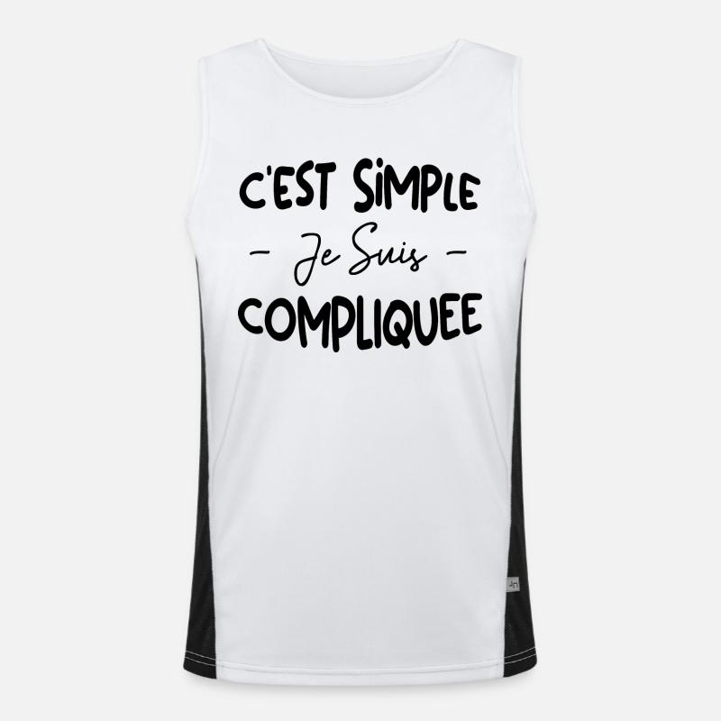 C'est Simple Je Suis Compliquée Débardeur respirant contrasté Homme 
