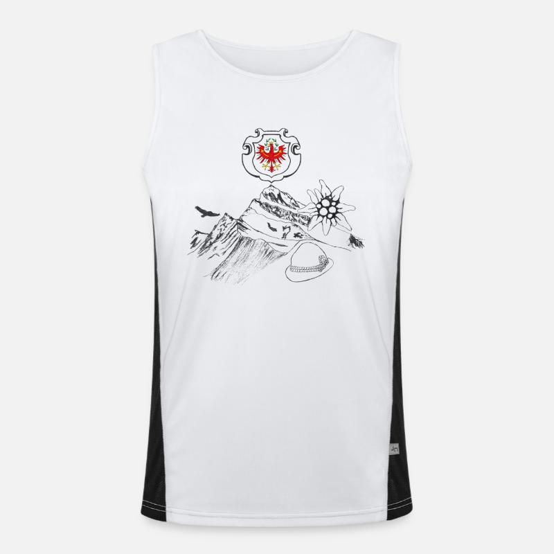 Tiroler Heimat Funktionelles Kontrast-Tank Top für Männer 