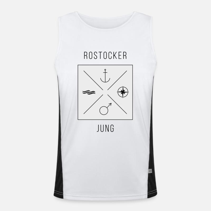 Rostocker Jung Funktionelles Kontrast-Tank Top für Männer 