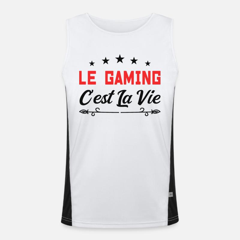Le gaming c est la vie Débardeur respirant contrasté Homme 