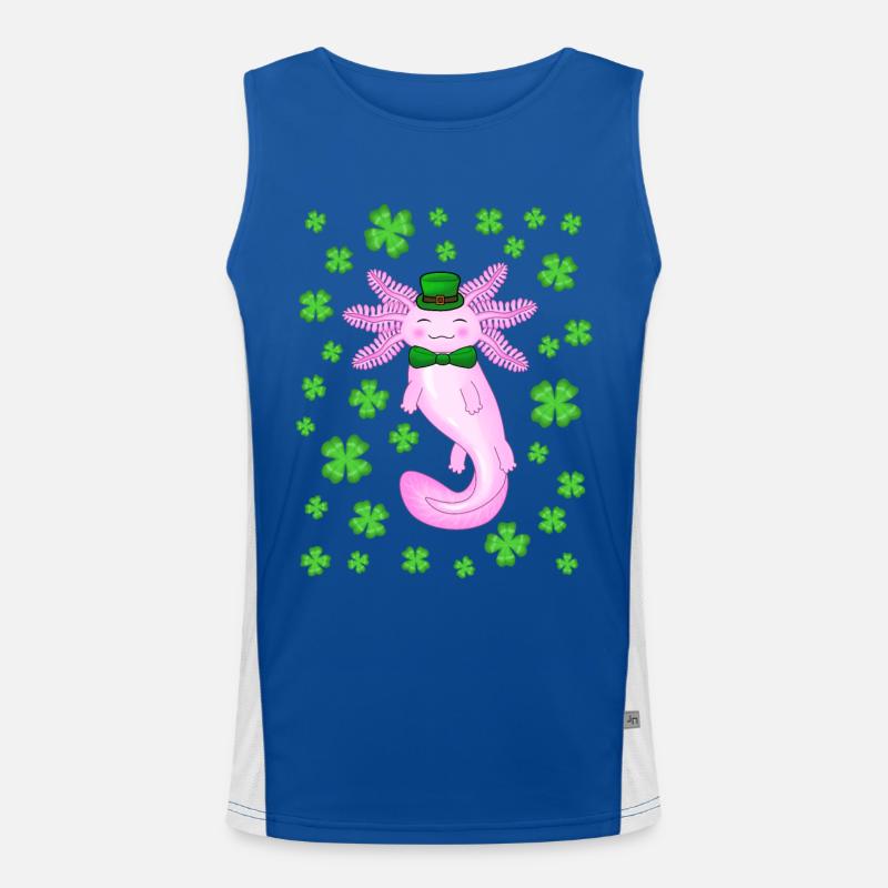 Axolotl de la Saint-Patrick rose Débardeur respirant contrasté Homme 