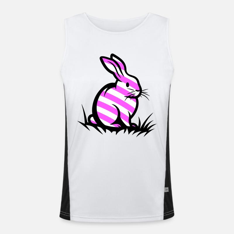Lapin de Pâques Pâques Débardeur respirant contrasté Homme 