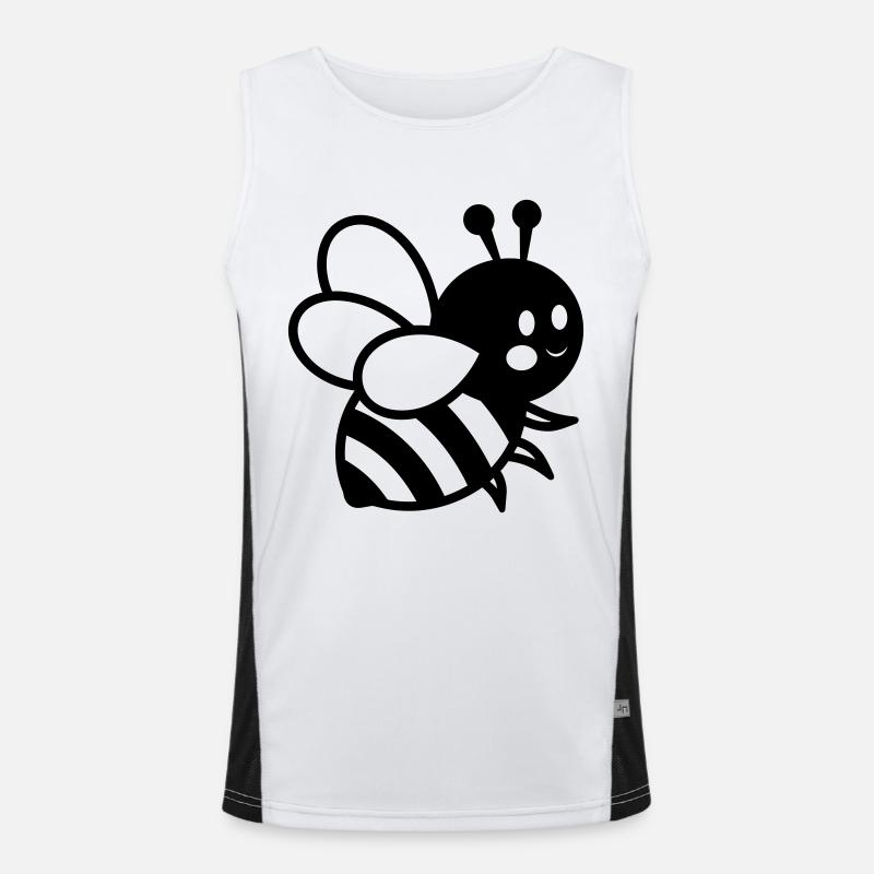 Biene Funktionelles Kontrast-Tank Top für Männer 
