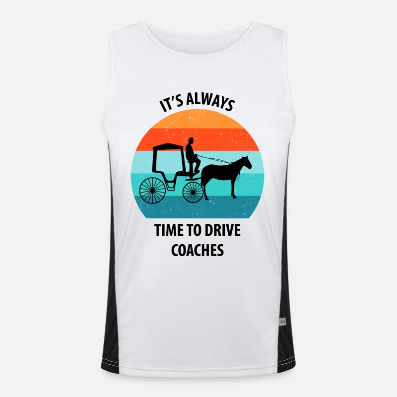 Calèche de cocher Calèche tirée par des chevaux Calèche Débardeur respirant contrasté Homme 