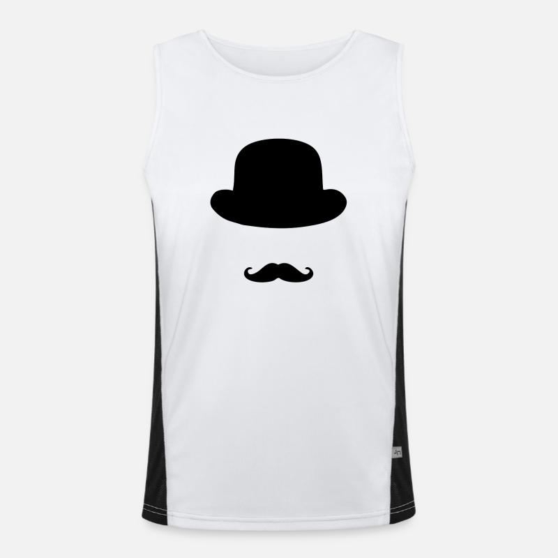 chapeau moustache Débardeur respirant contrasté Homme 