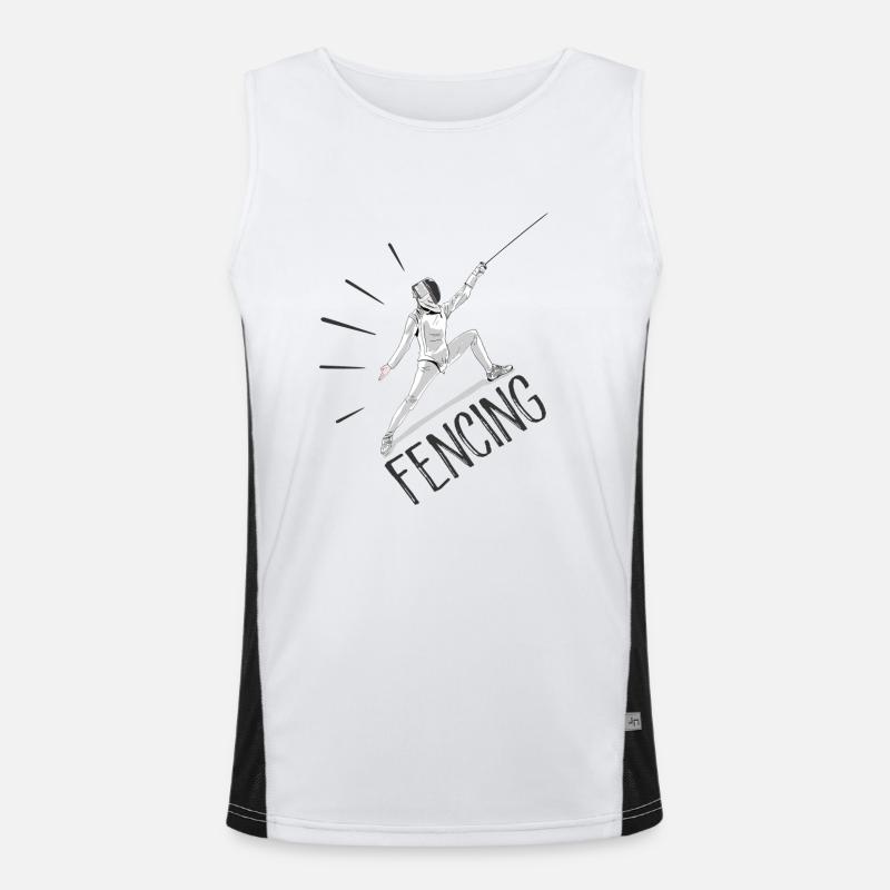 Fechten Funktionelles Kontrast-Tank Top für Männer 