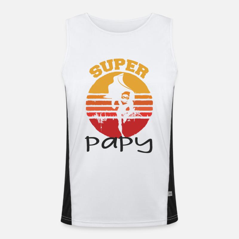 Super papy Débardeur respirant contrasté Homme 