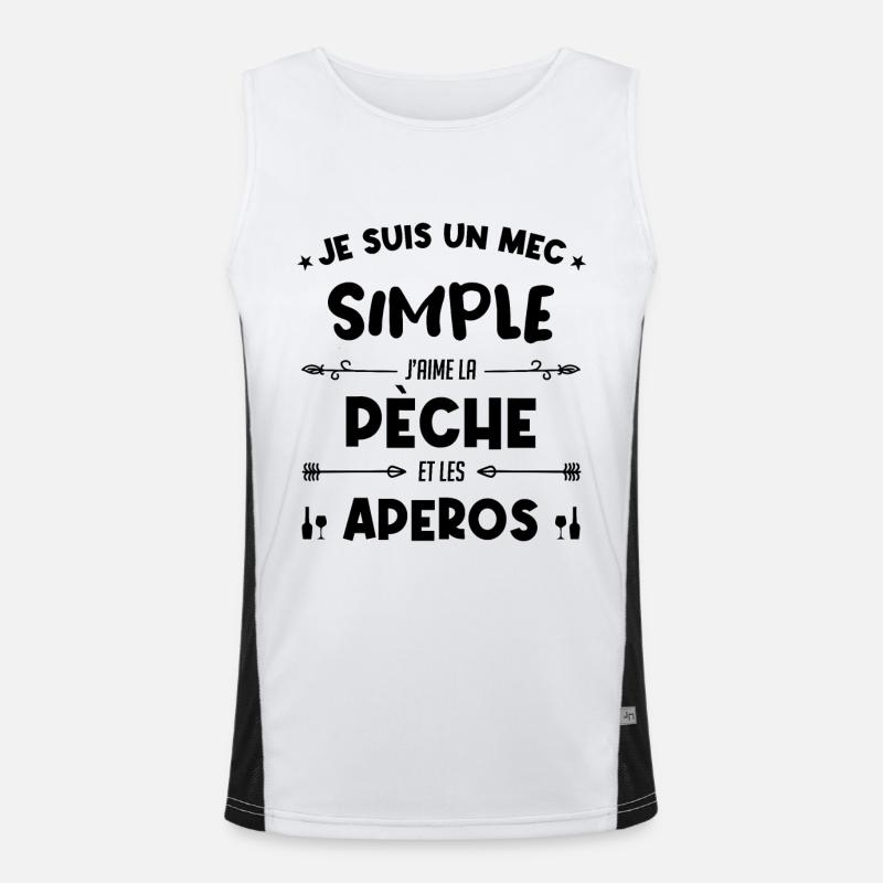 Pêche - un mec simple Débardeur respirant contrasté Homme 