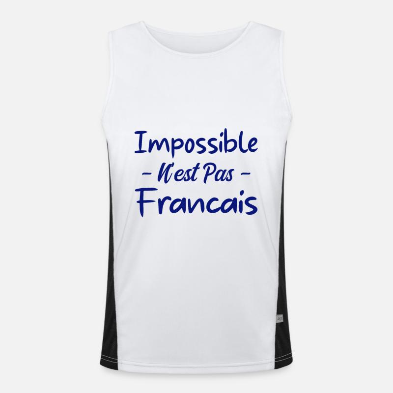 Impossible n est pas francais Débardeur respirant contrasté Homme 