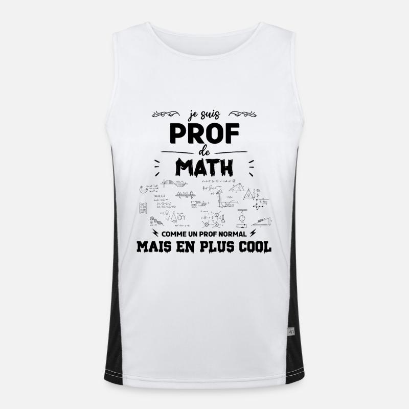 je suis prof de maths Débardeur respirant contrasté Homme 