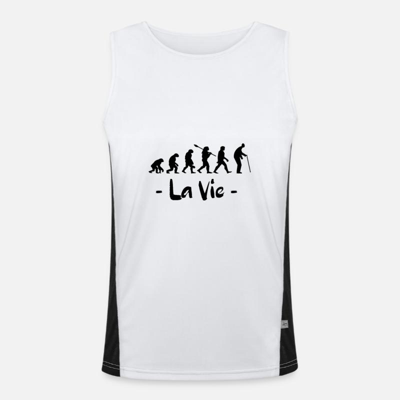 Evolution Vieux homme Cadeau Retraite Débardeur respirant contrasté Homme 