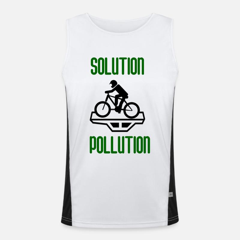 Solution Pollution Idée Cadeau Pour Les Ecolos Débardeur respirant contrasté Homme 