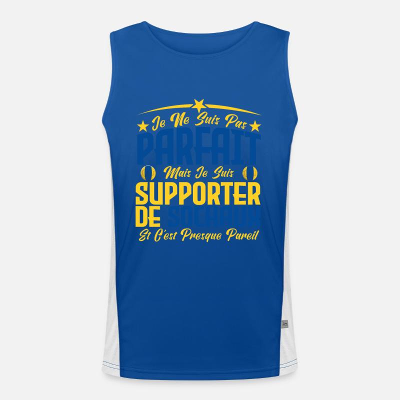 je ne suis pas parfait, supporteur de Sochaux. Débardeur respirant contrasté Homme 