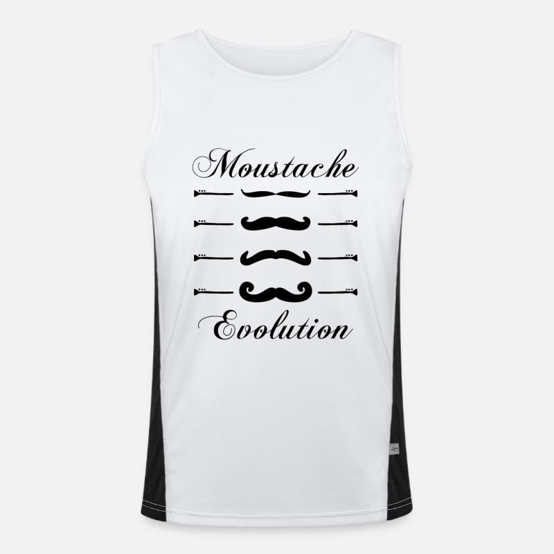 moustaches evolution, Idée cadeau d'élégance. Débardeur respirant contrasté Homme 