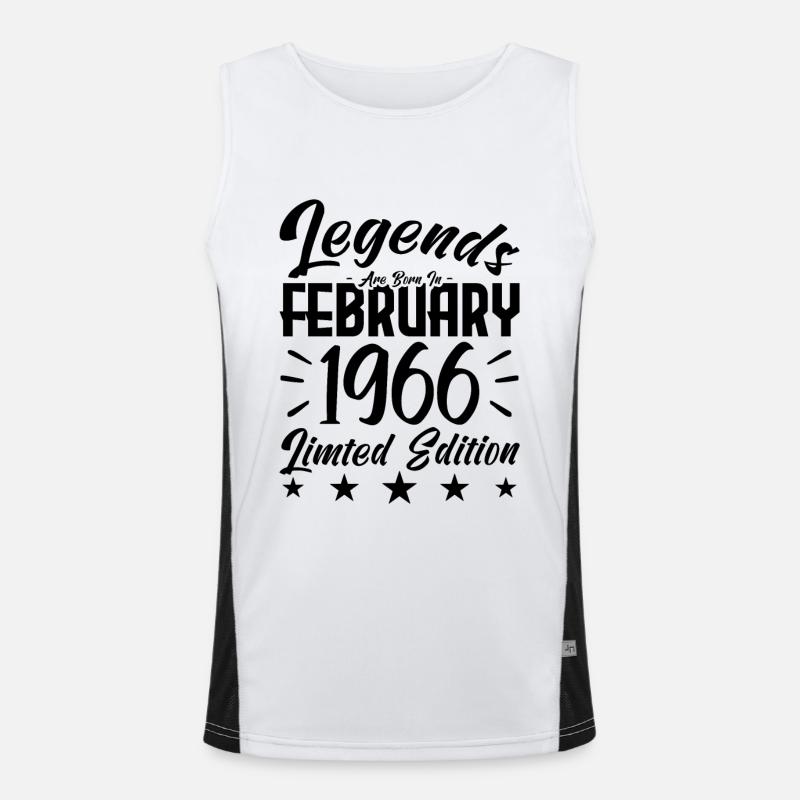 1966 births. Birthday gift. Men's Functional Contrast Tank Top 