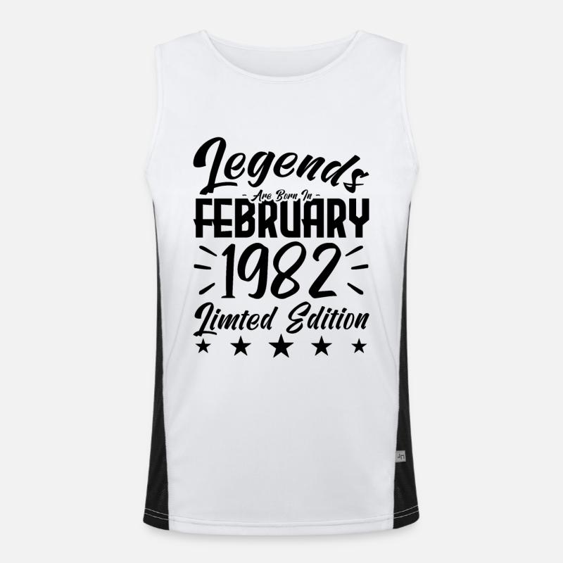 1982 Geburt. Geburtstagsgeschenk. Funktionelles Kontrast-Tank Top für Männer 