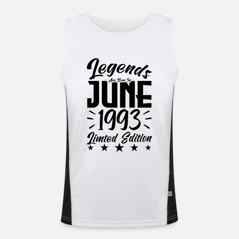 Geboren Juni 1993 Geburtstagsgeschenk 1993. Funktionelles Kontrast-Tank Top für Männer 