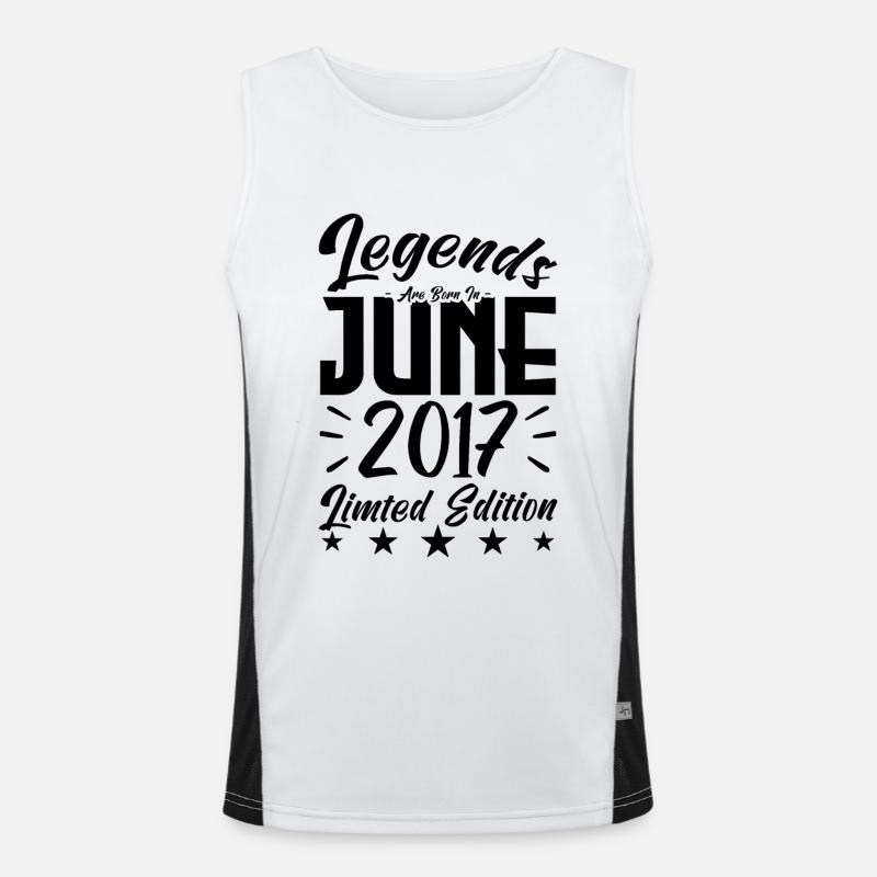 Geboren Juni 2017 Geburtstagsgeschenk 2017. Funktionelles Kontrast-Tank Top für Männer 