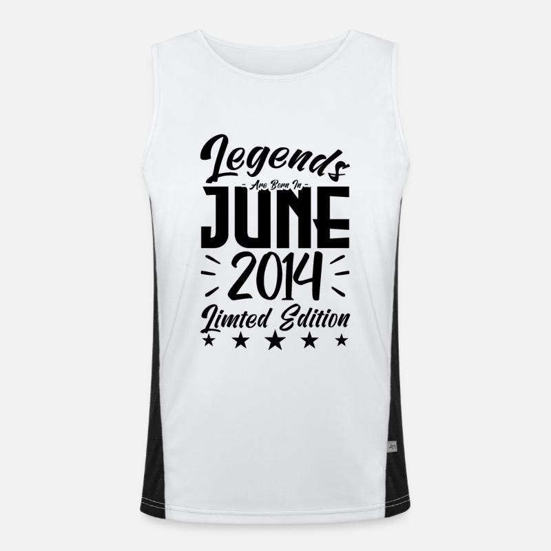 Geboren Juni 2014 Geburtstagsgeschenk 2014. Funktionelles Kontrast-Tank Top für Männer 