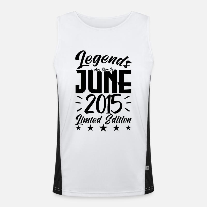 Geboren Juni 2015 Geburtstagsgeschenk 2015. Funktionelles Kontrast-Tank Top für Männer 