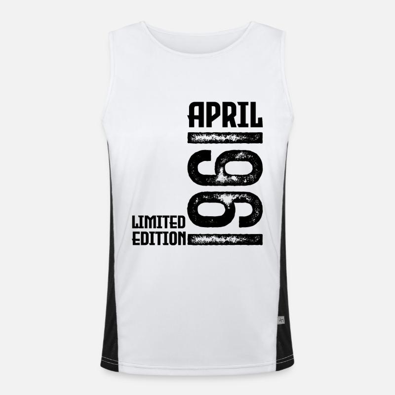 Geschenk April 1961. Geburtstag April 1961. April. Funktionelles Kontrast-Tank Top für Männer 